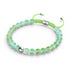Émeraude | Argent | Bracelet de perles de macramé en verre de sirène